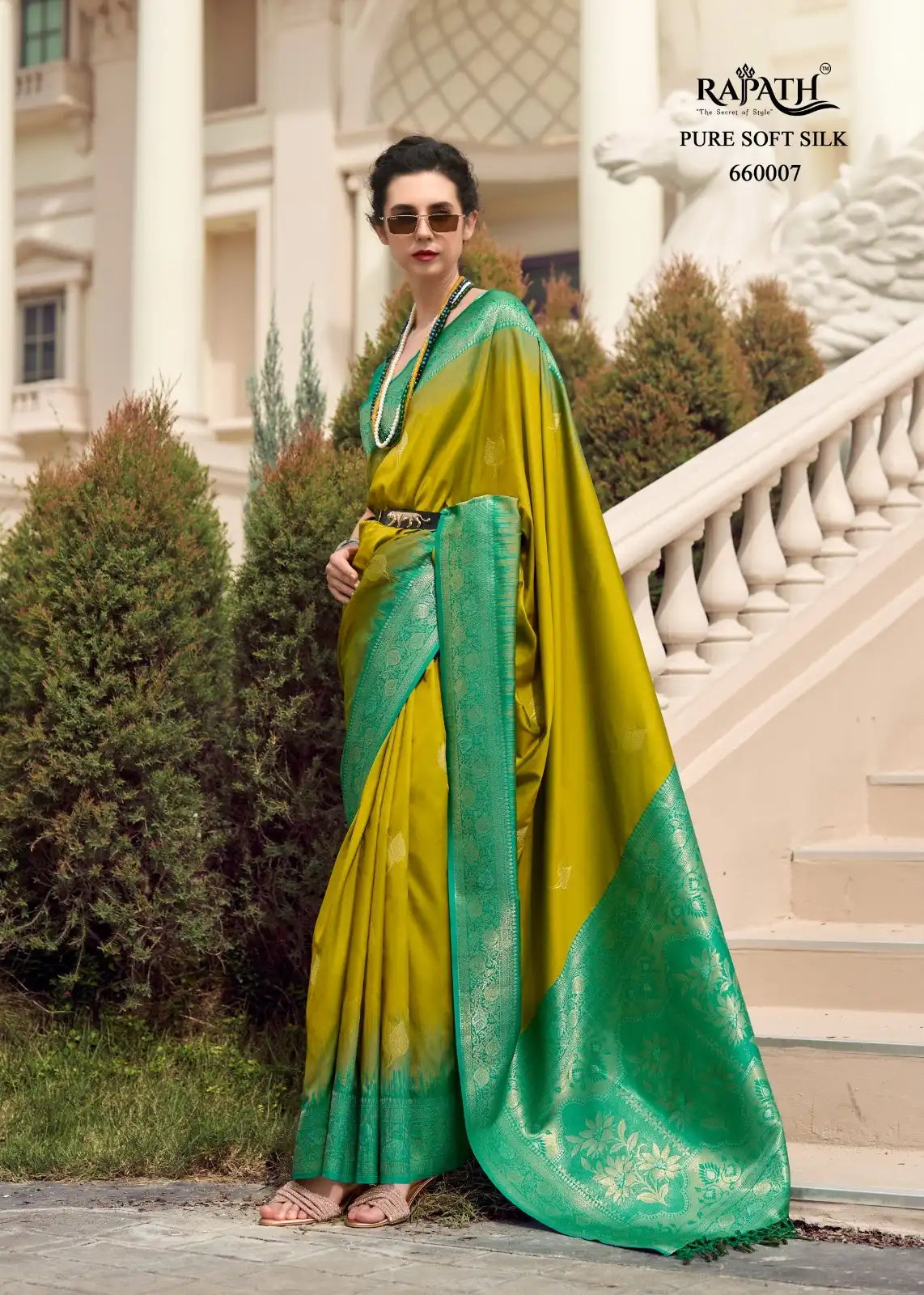 RajPath Fabric Sarees Showcase The Finest Pure Touch Soft Silk Enhanced By Intricate Zari Weaving