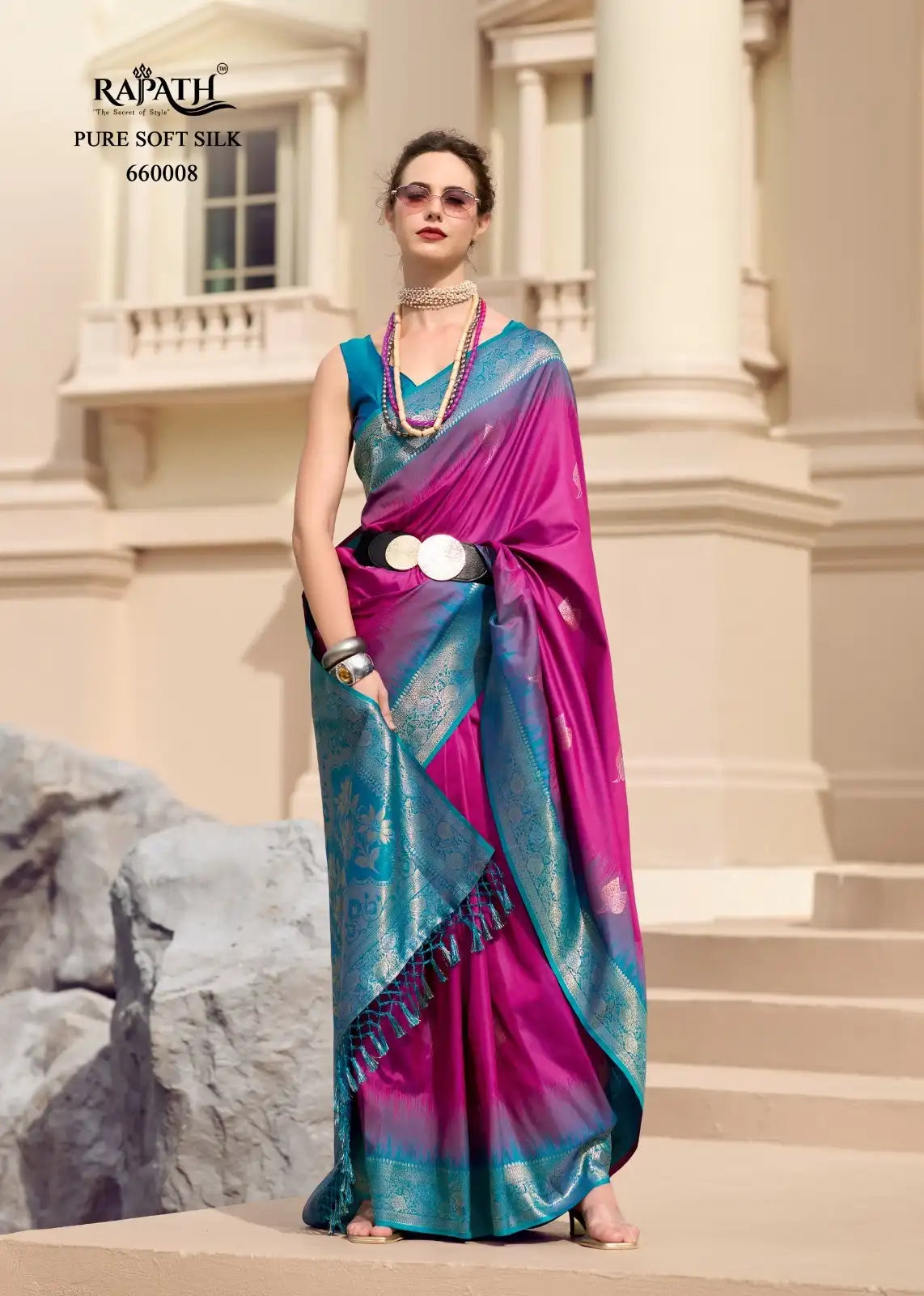 RajPath Fabric Sarees Showcase The Finest Pure Touch Soft Silk Enhanced By Intricate Zari Weaving