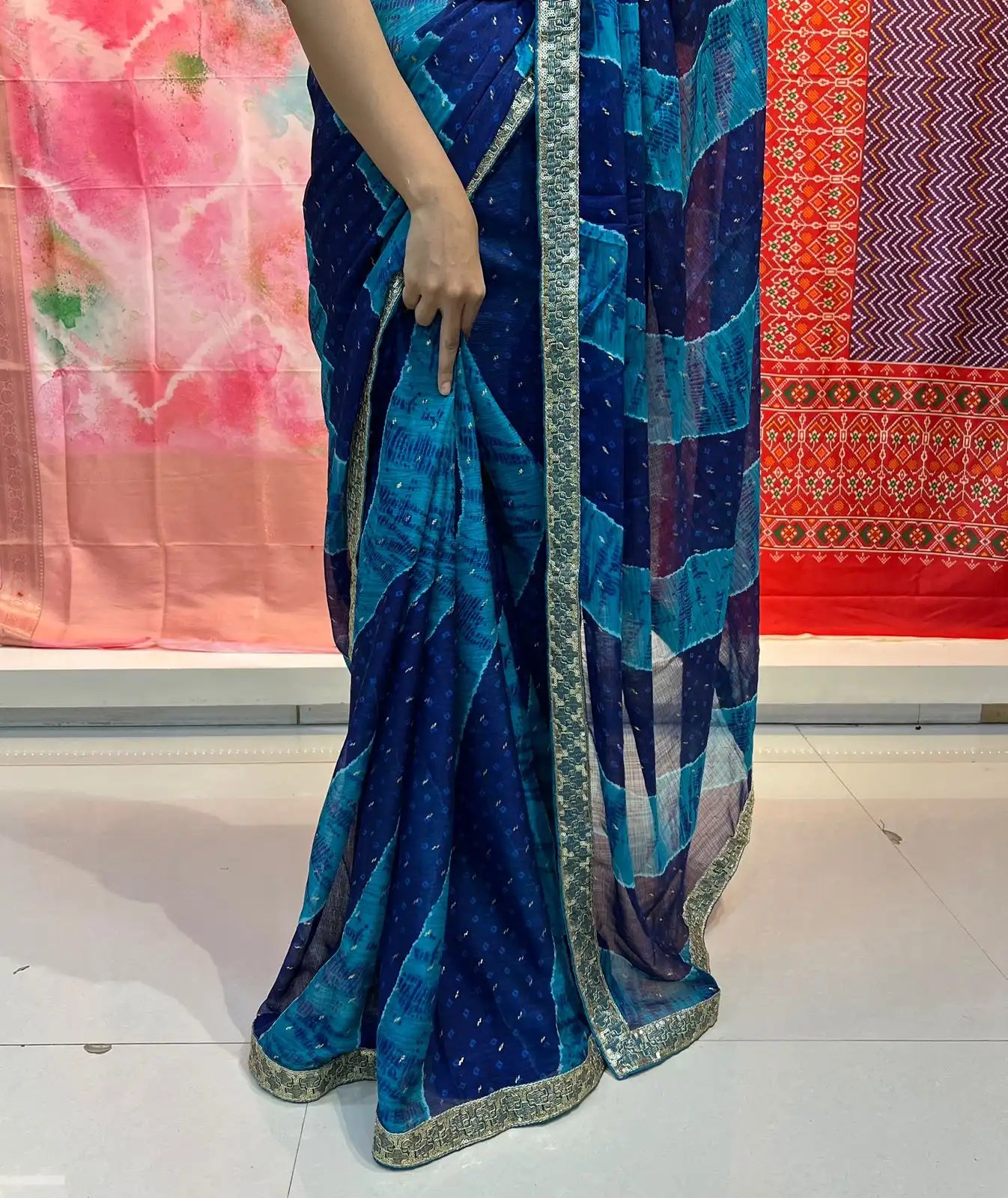 Stavan Sarees Showcase The Elegance Of Pure Chiffon Fabric Enhanced By A Meticulously