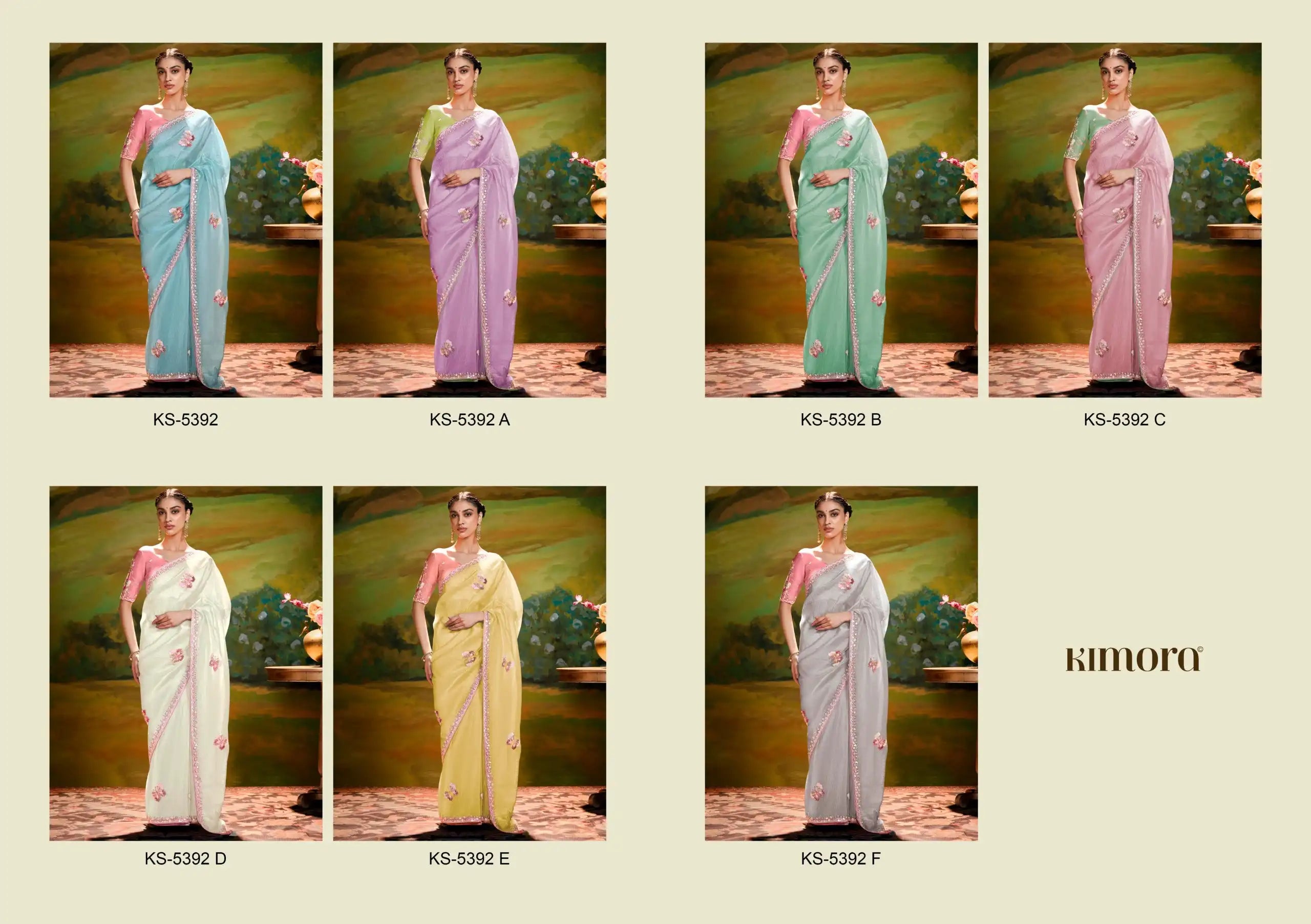 The Kimora Saree Is Crafted From Fine Organza Fabric Offering A Lightweight And Elegant Drape