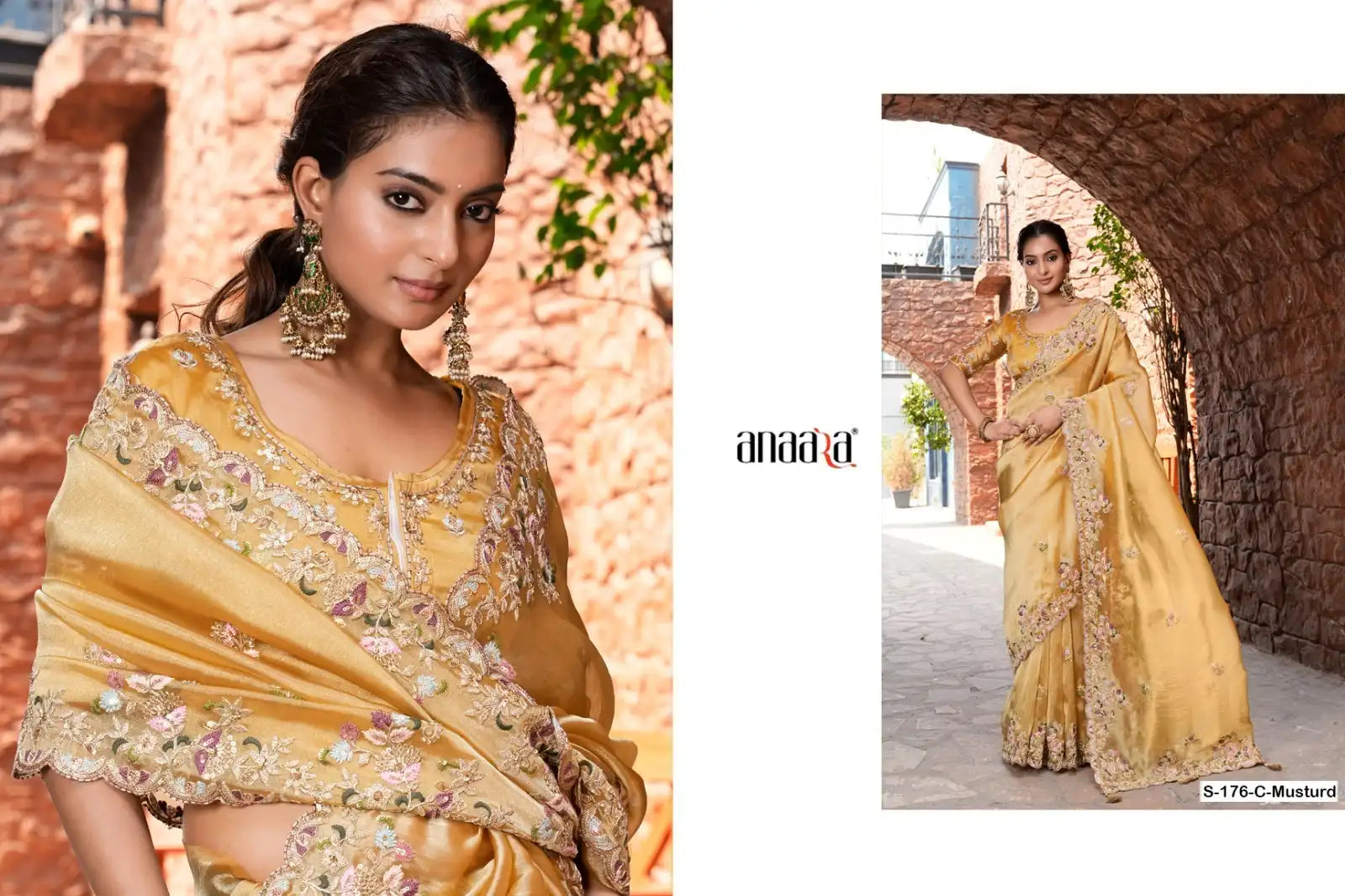 Tathastu Sarees Showcase Pure Fancy Fabric Enhanced With Meticulous Embroidery