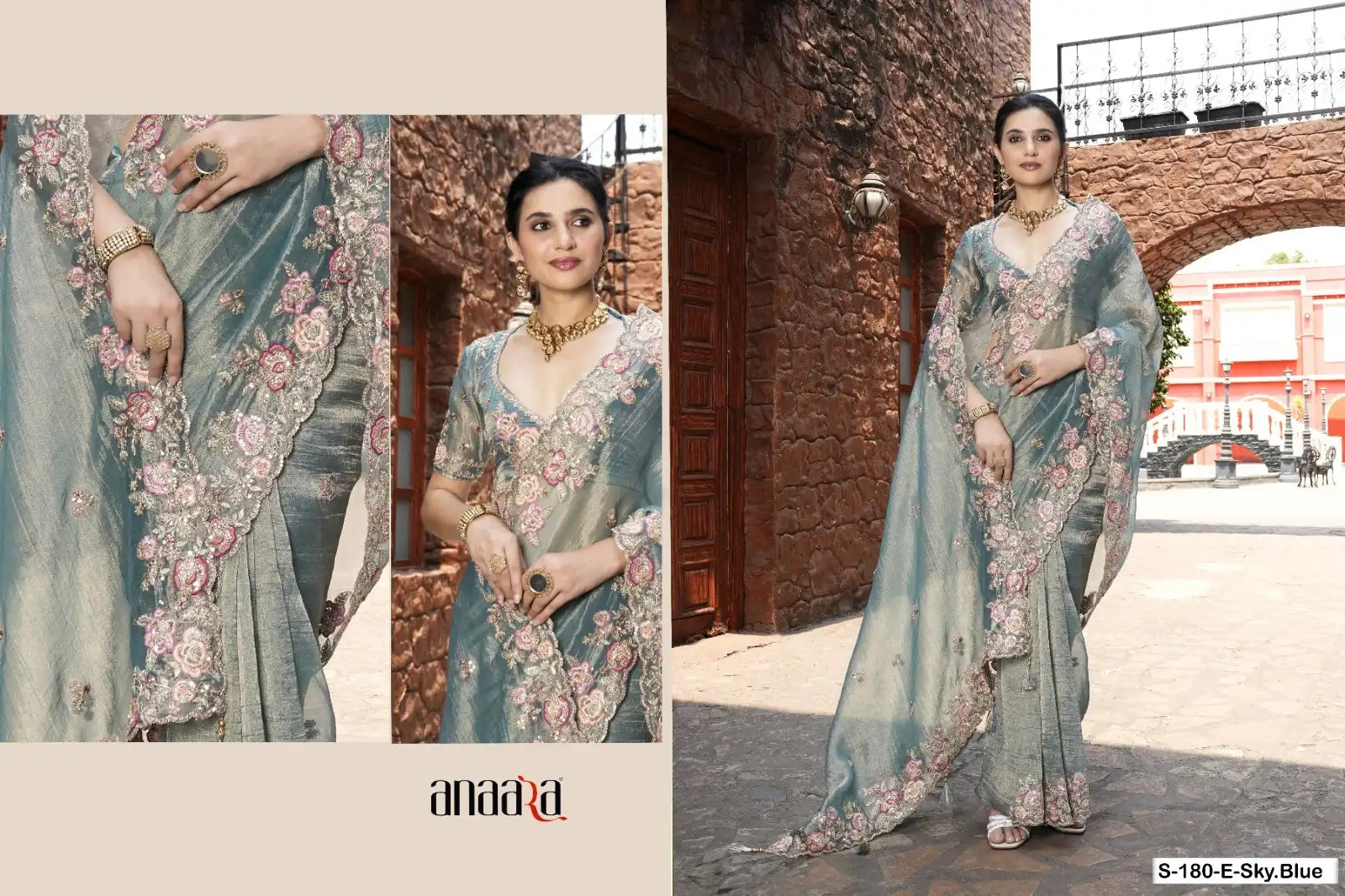 Tathastu Sarees Showcase Pure Fancy Fabric Enhanced With Meticulous Embroidery