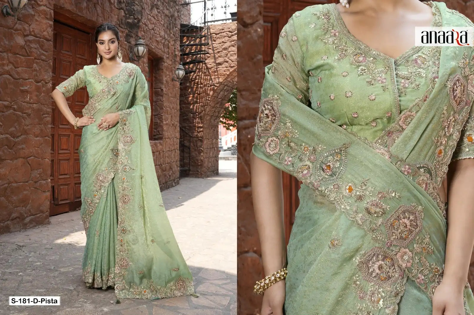 Tathastu Sarees Showcase Pure Fancy Fabric Enhanced With Meticulous Embroidery