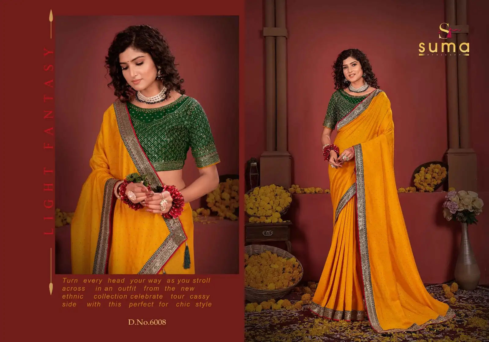 Suma Designer Sarees Crafted With Exquisite Vichitra Fabric Offer A Unique Blend Of Elegance