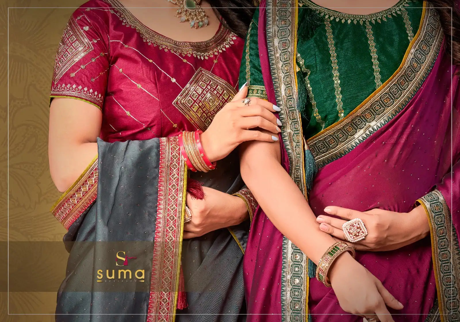 The Suma Designer Saree With Black Rangoli Showcases Exquisite Craftsmanship