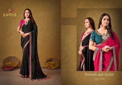 The Suma Designer Saree With Black Rangoli Showcases Exquisite Craftsmanship