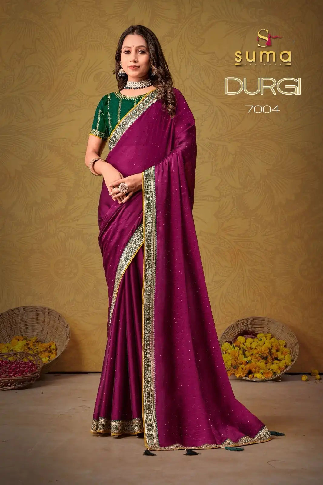 The Suma Designer Saree With Black Rangoli Showcases Exquisite Craftsmanship