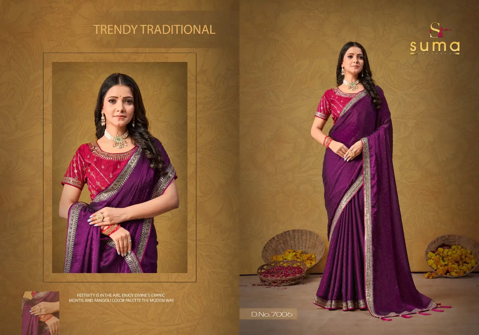 The Suma Designer Saree With Black Rangoli Showcases Exquisite Craftsmanship
