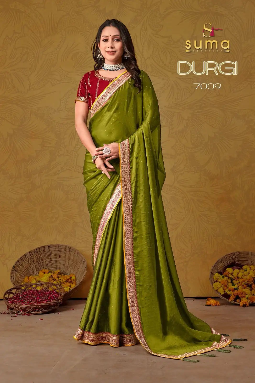 The Suma Designer Saree With Black Rangoli Showcases Exquisite Craftsmanship