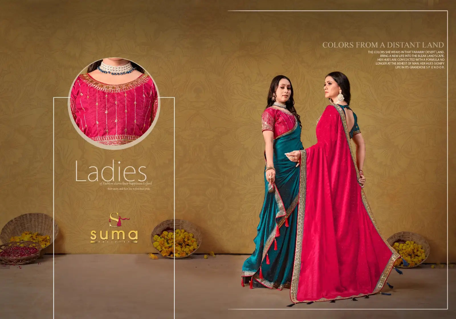 The Suma Designer Saree With Black Rangoli Showcases Exquisite Craftsmanship