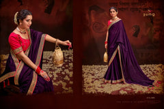 Suma Designer Saree Showcases Luxurious Heavy Vichitra Fabric Beautifully Enhanced With Intricate Blooming Patterns
