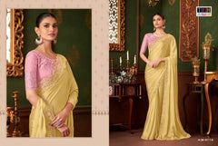 The Fashion Hub Presents A Powder Pink Silk Chiffon Saree Paired With A Banlori Silk Blouse