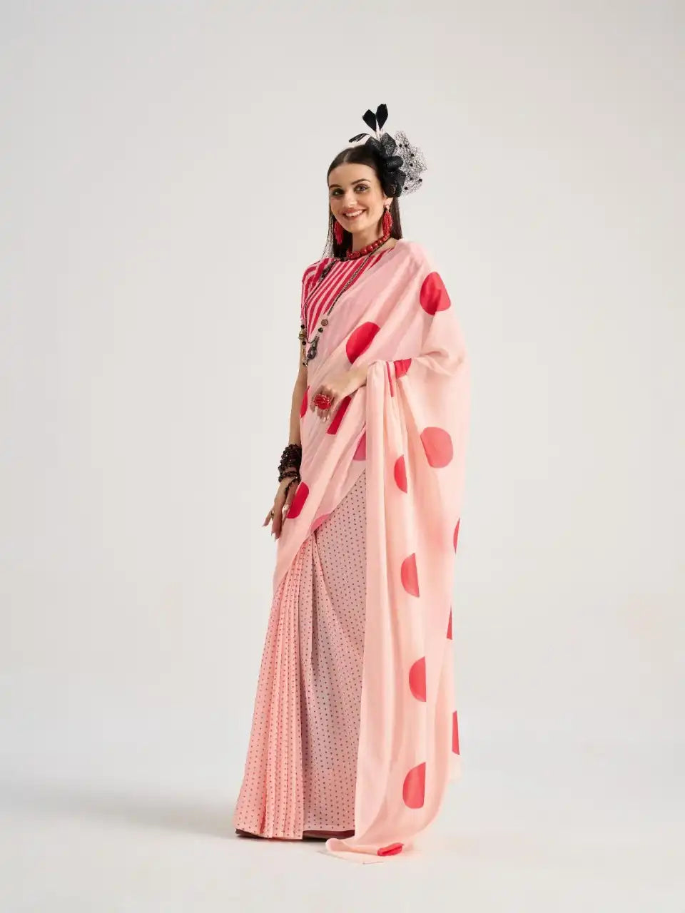 MONO POLEY Archie Georgette Saree Combines Lightweight Comfort With Sophisticated Style