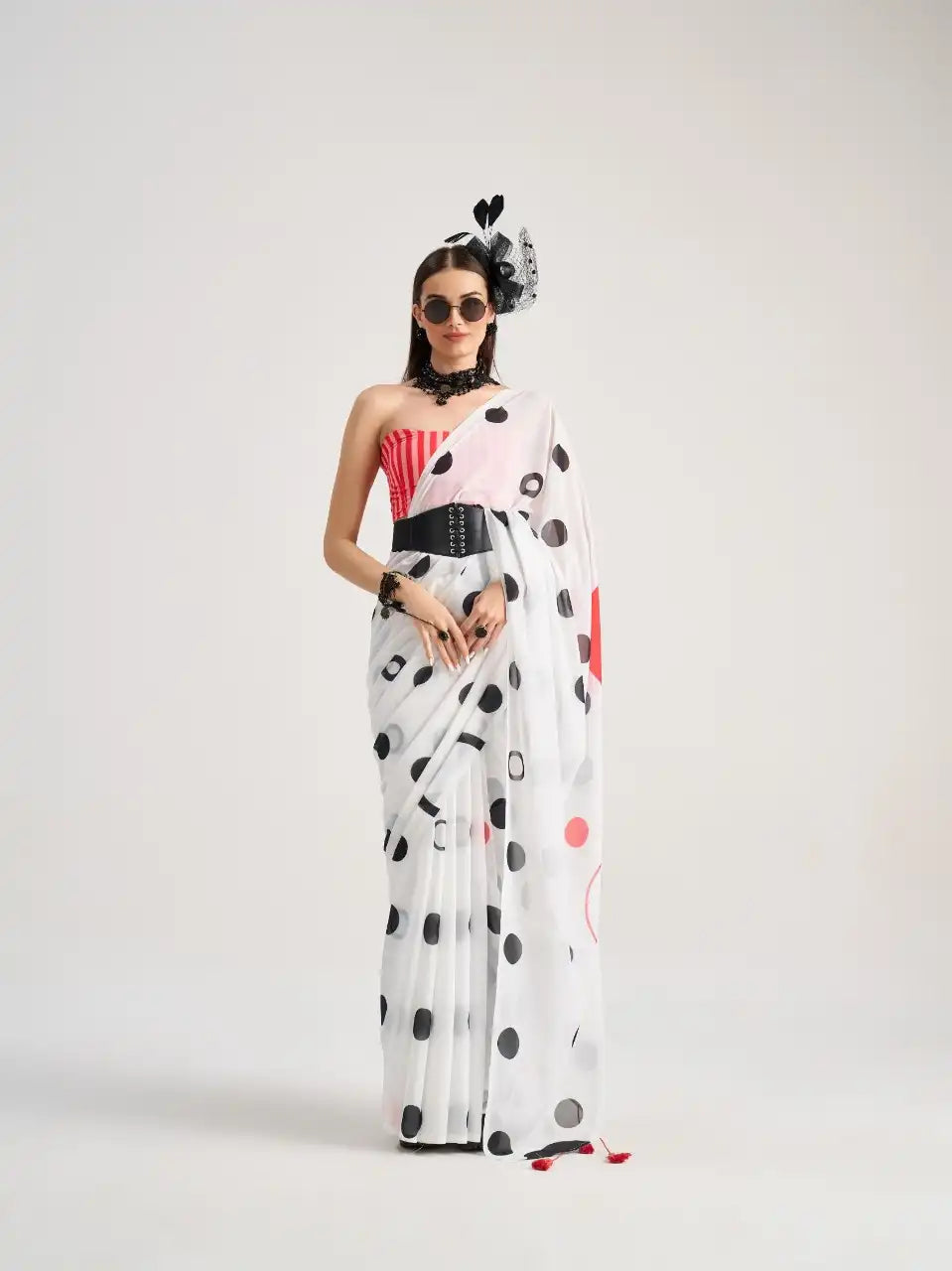 MONO POLEY Archie Georgette Saree Combines Lightweight Comfort With Sophisticated Style