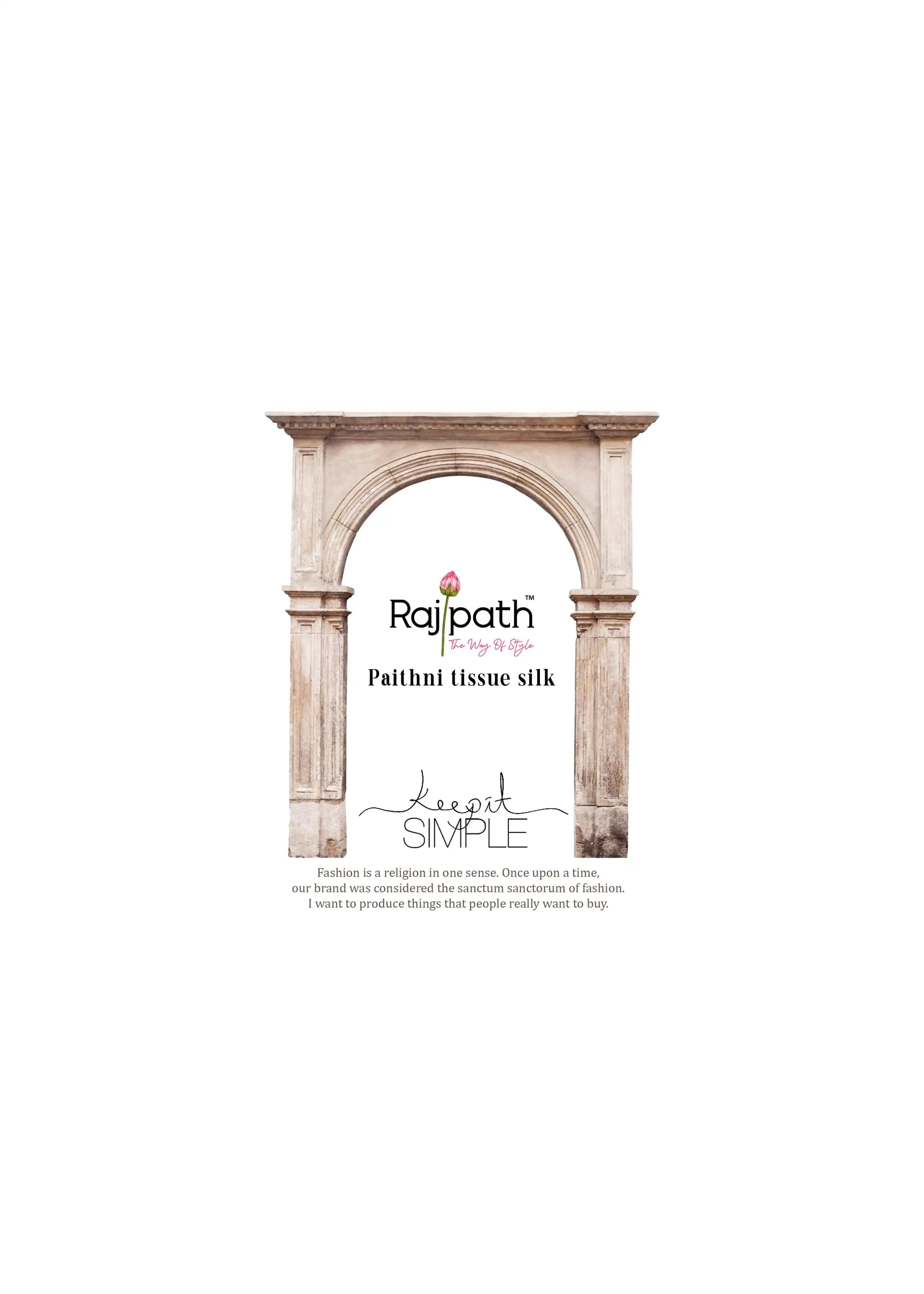 RajPath Fabrics Presents Exquisite Sarees Crafted From Paithni Tissue Silk Renowned For Their Rich Texture