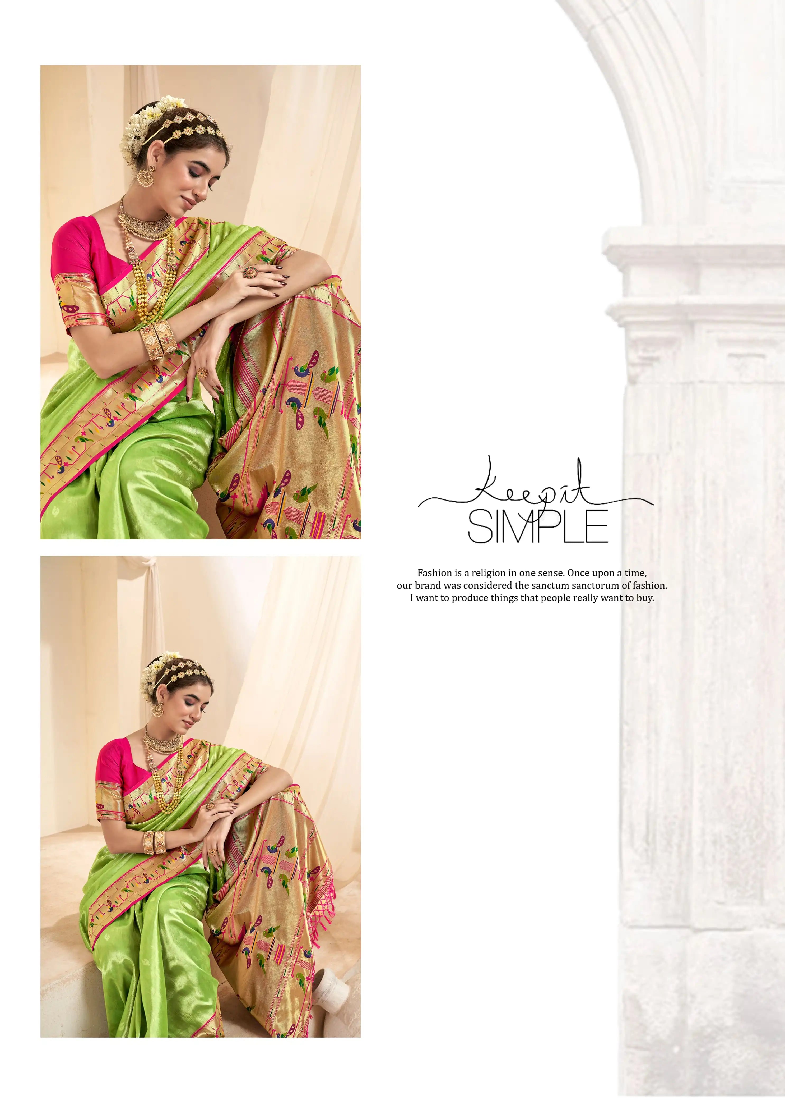 RajPath Fabrics Presents Exquisite Sarees Crafted From Paithni Tissue Silk Renowned For Their Rich Texture