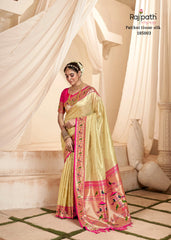 RajPath Fabrics Presents Exquisite Sarees Crafted From Paithni Tissue Silk Renowned For Their Rich Texture