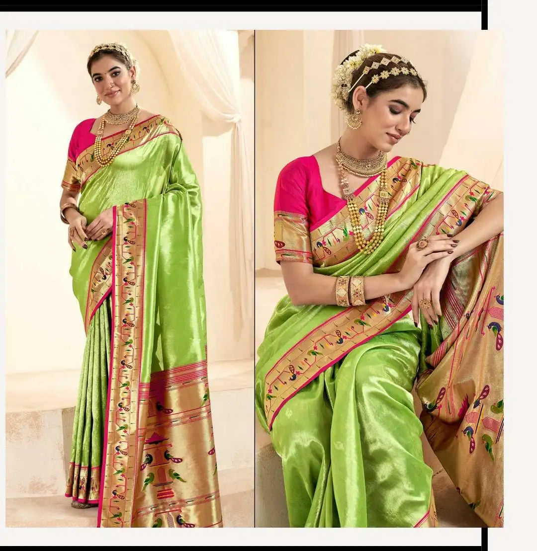RajPath Fabrics Presents Exquisite Sarees Crafted From Paithni Tissue Silk Renowned For Their Rich Texture