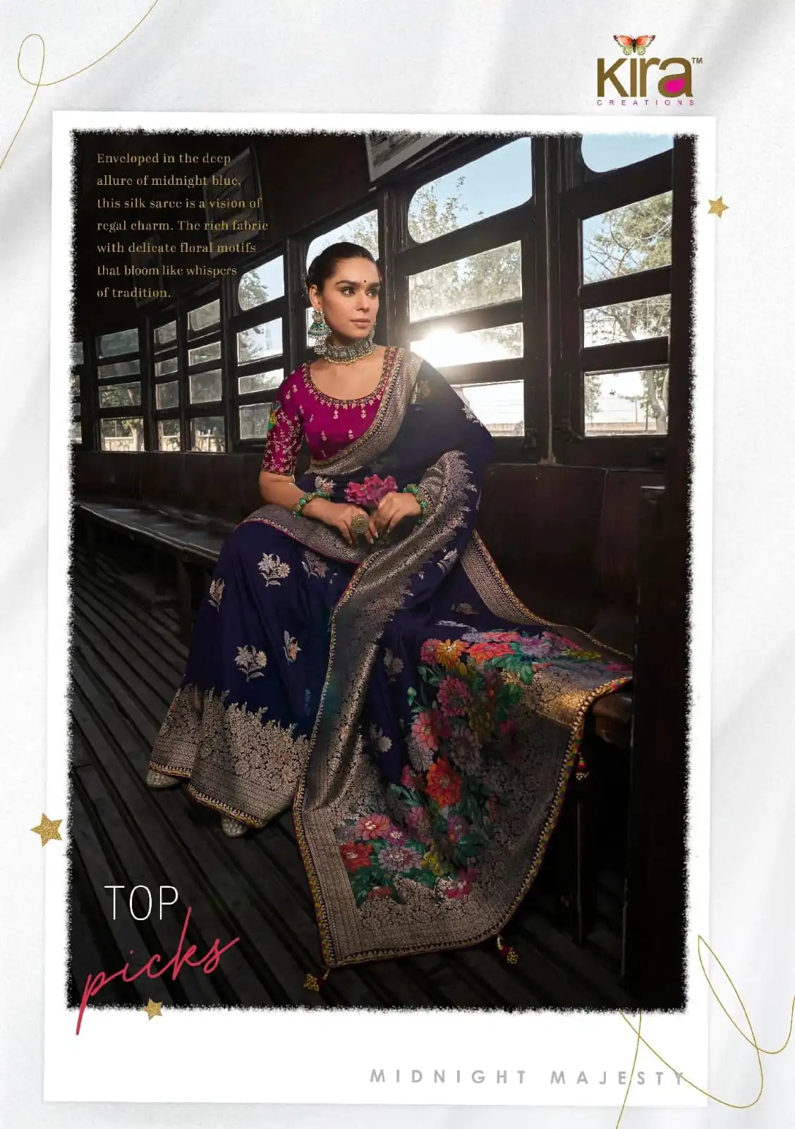 Kira Sarees Showcase The Luxurious Softness Of Dola Viscous Silk Enhanced By A 3D Weaved Pallu