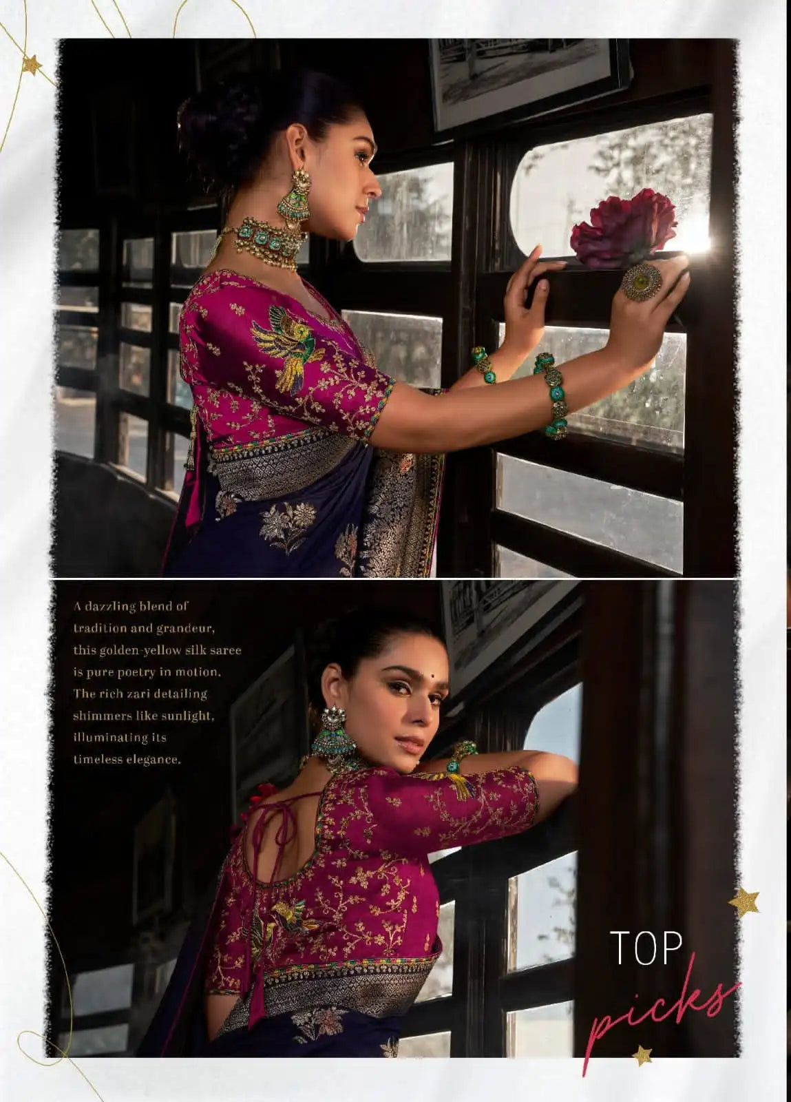 Kira Sarees Showcase The Luxurious Softness Of Dola Viscous Silk Enhanced By A 3D Weaved Pallu