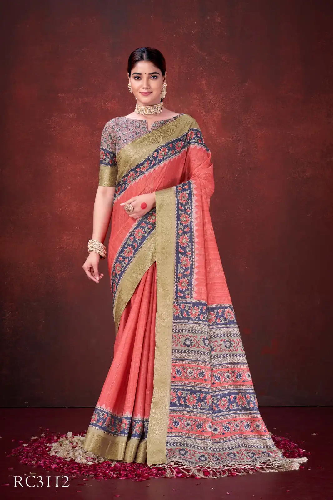 MAHOTSAV sarees crafted from Poly Habotai Silk combine A Smooth Lustrous Finish With Comfort
