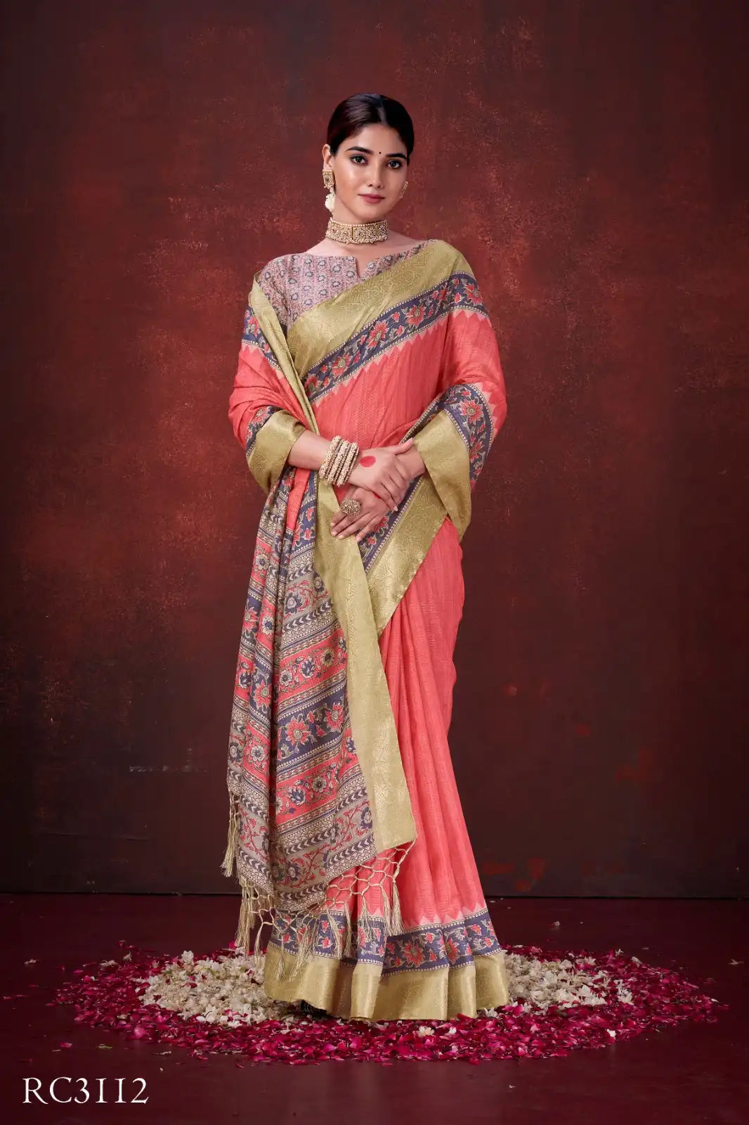 MAHOTSAV sarees crafted from Poly Habotai Silk combine A Smooth Lustrous Finish With Comfort