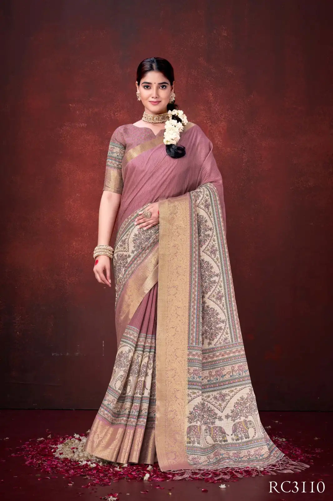 MAHOTSAV sarees crafted from Poly Habotai Silk combine A Smooth Lustrous Finish With Comfort