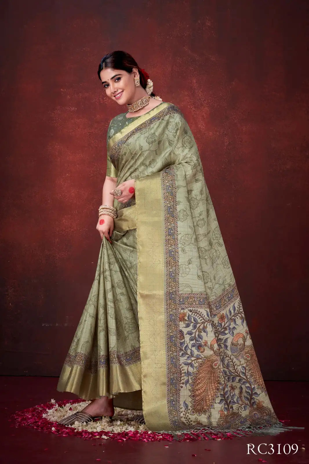 MAHOTSAV sarees crafted from Poly Habotai Silk combine A Smooth Lustrous Finish With Comfort