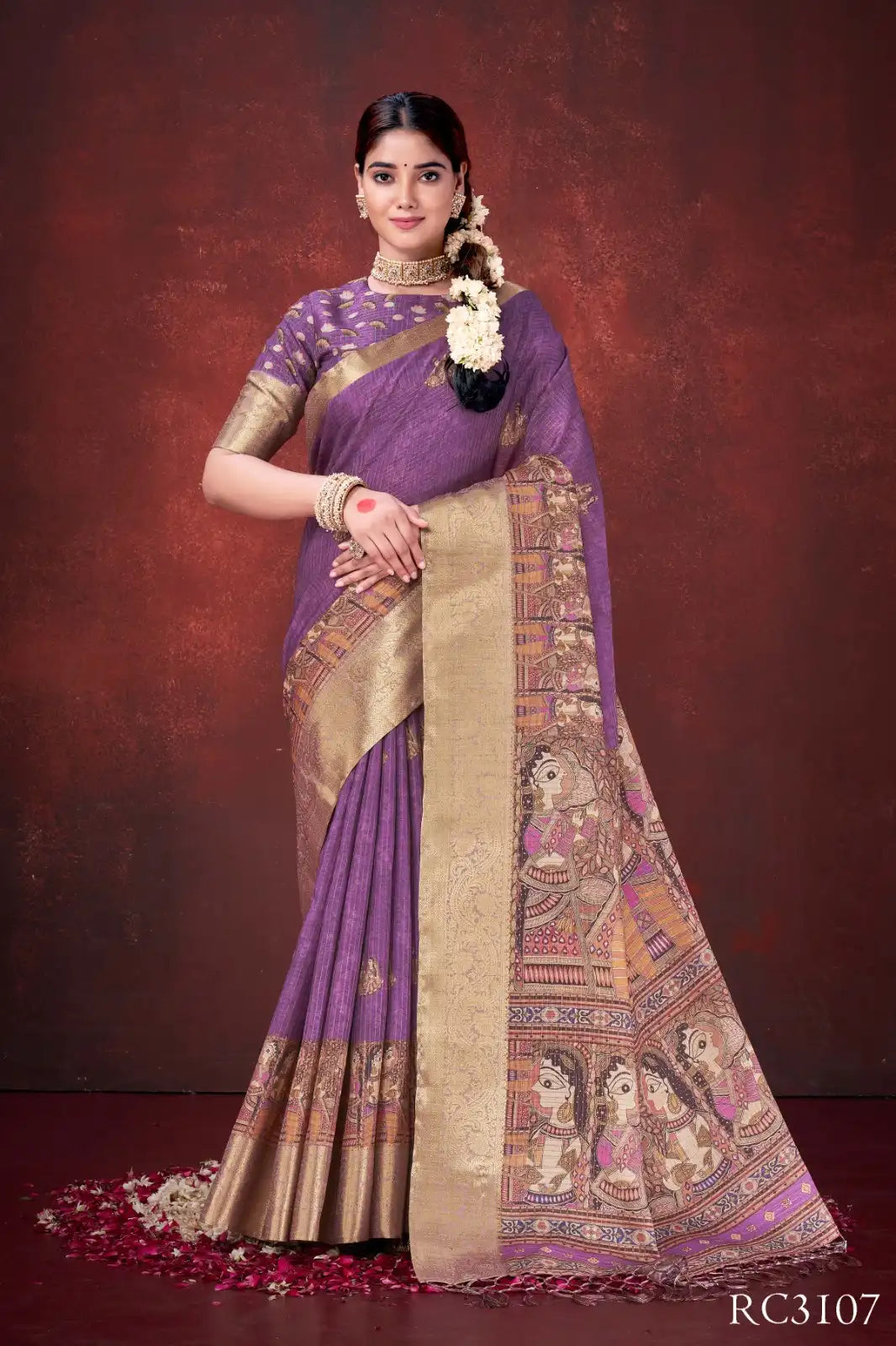 MAHOTSAV sarees crafted from Poly Habotai Silk combine A Smooth Lustrous Finish With Comfort