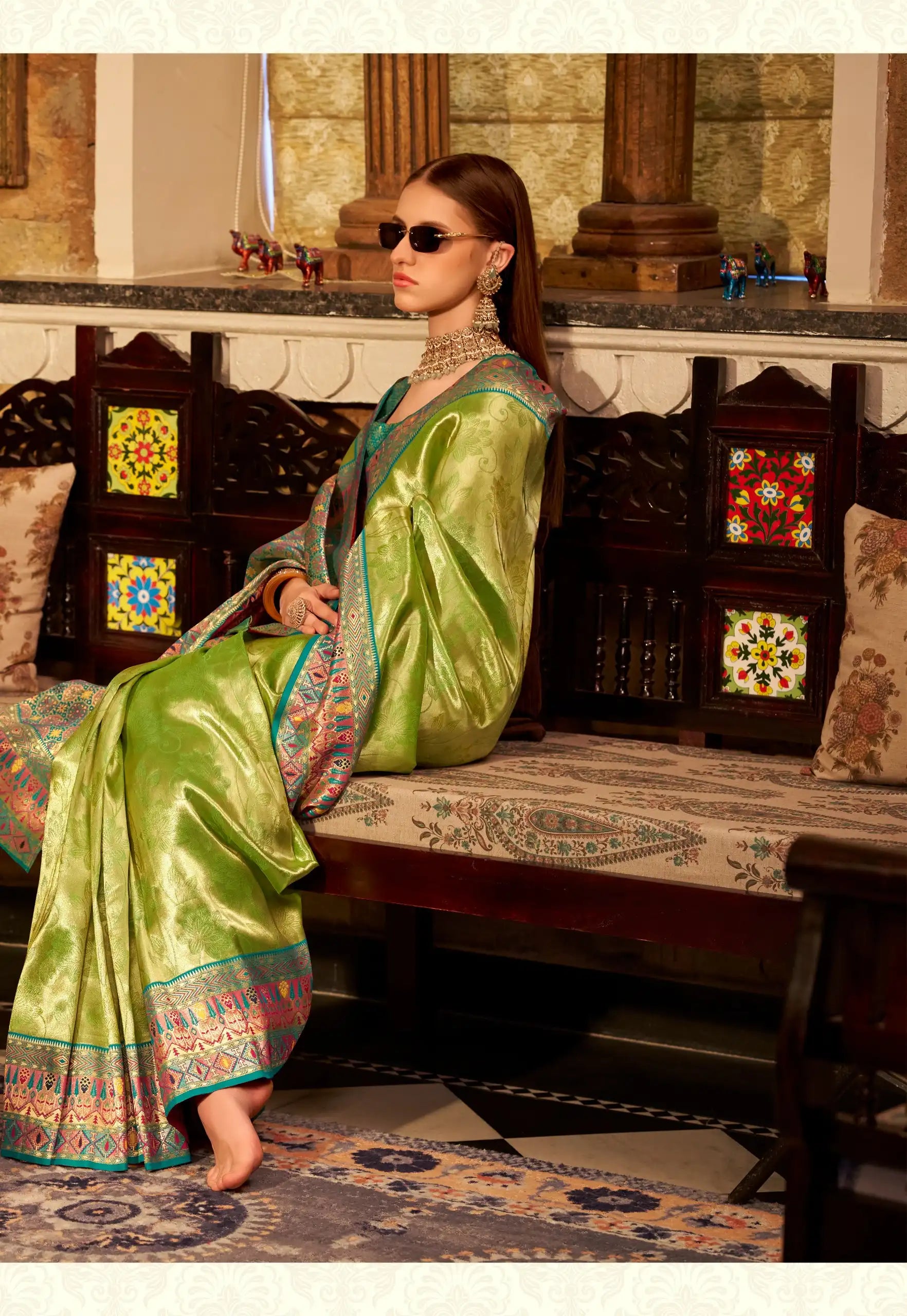 RajPath Fabrics Sarees Crafted From Premium Tissue Silk Offer A Luxurious Blend Of Softness