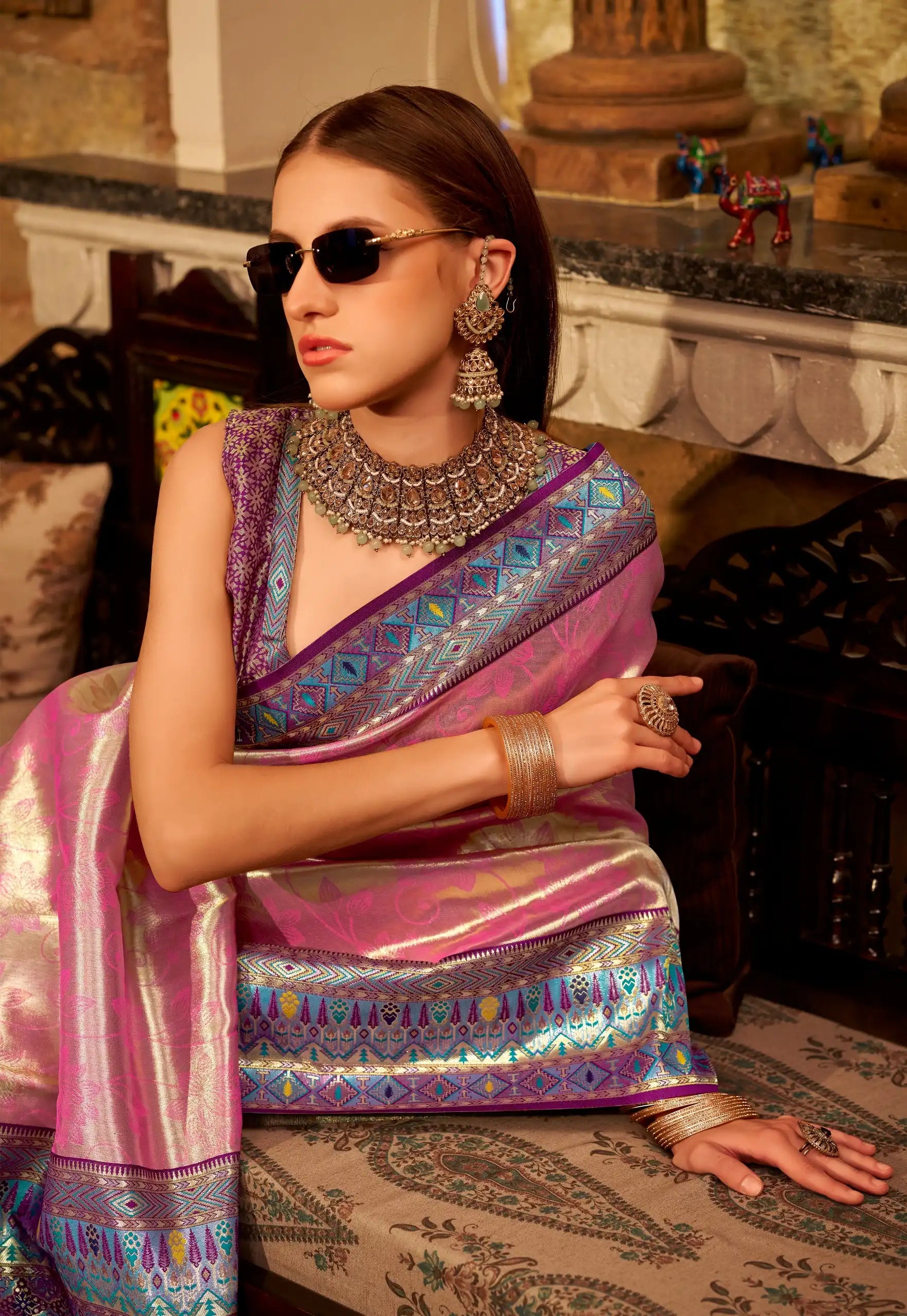 RajPath Fabrics Sarees Crafted From Premium Tissue Silk Offer A Luxurious Blend Of Softness