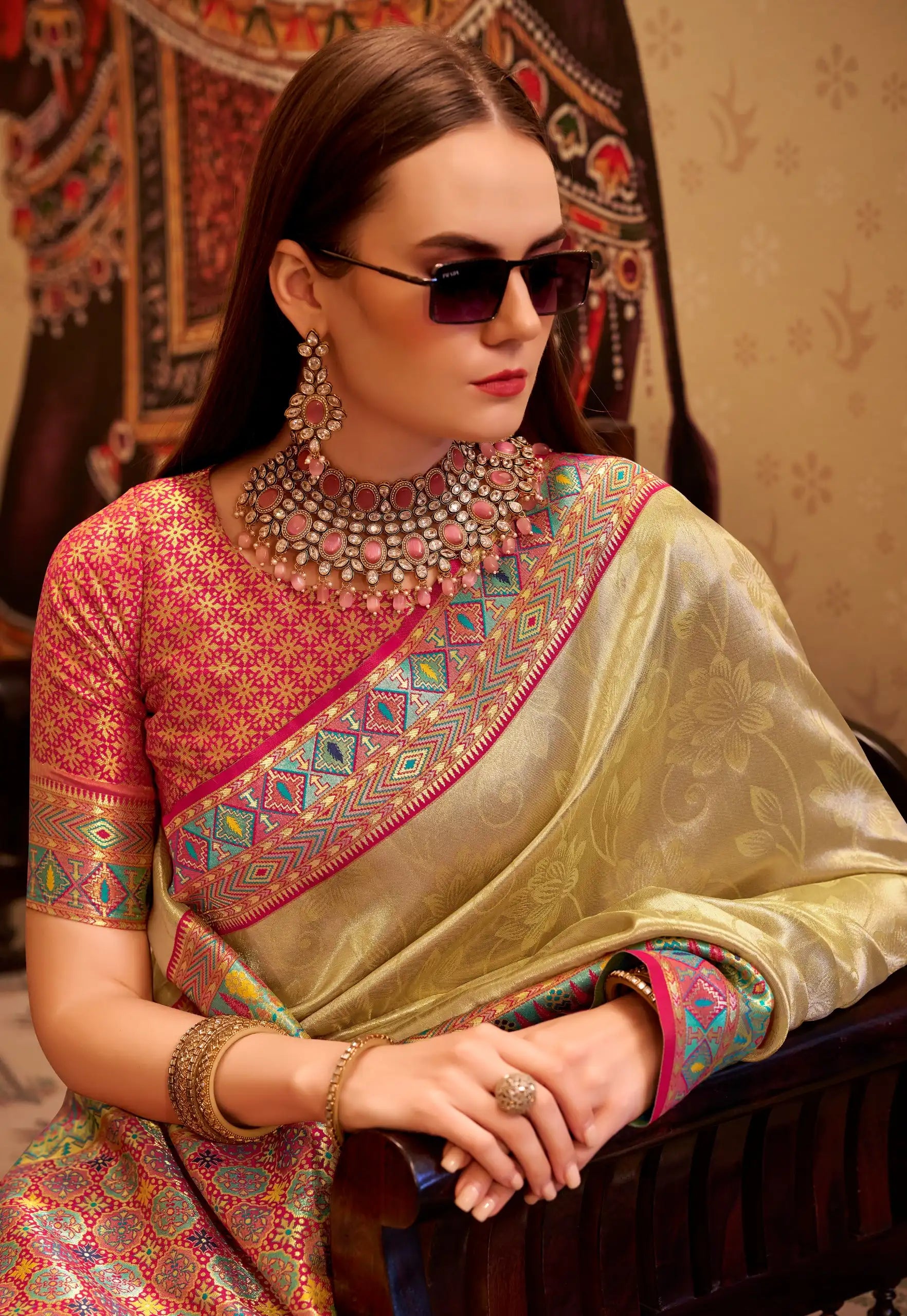 RajPath Fabrics Sarees Crafted From Premium Tissue Silk Offer A Luxurious Blend Of Softness