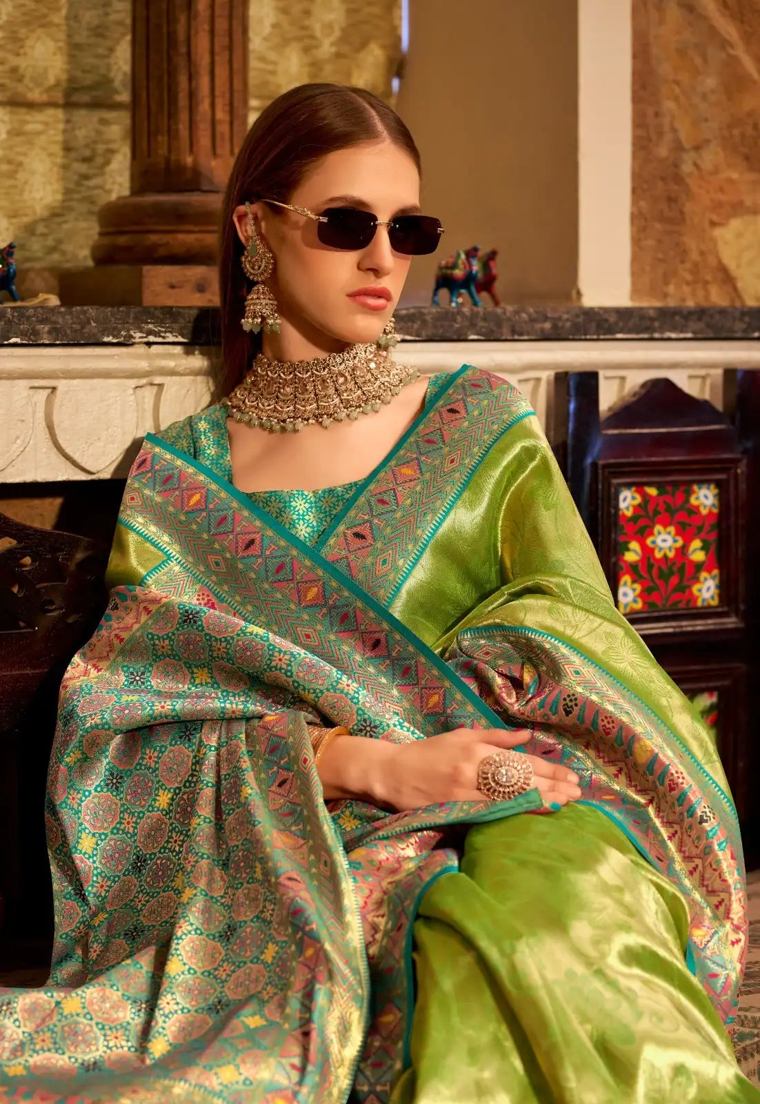RajPath Fabrics Sarees Crafted From Tissue Silk Offer A Luxurious Blend Of Sheen And Lightweight Comfort