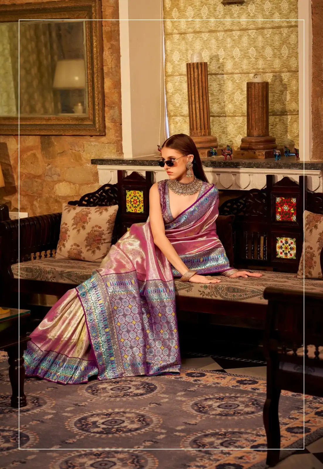 RajPath Fabrics Sarees Crafted From Tissue Silk Offer A Luxurious Blend Of Sheen And Lightweight Comfort
