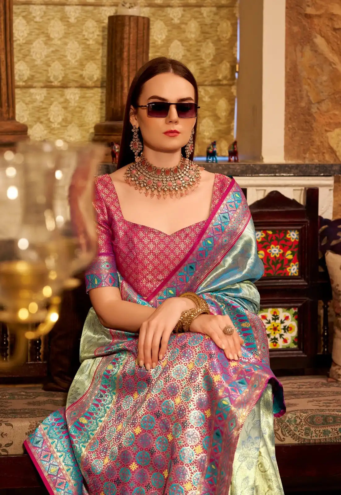 RajPath Fabrics Sarees Crafted From Tissue Silk Offer A Luxurious Blend Of Sheen And Lightweight Comfort