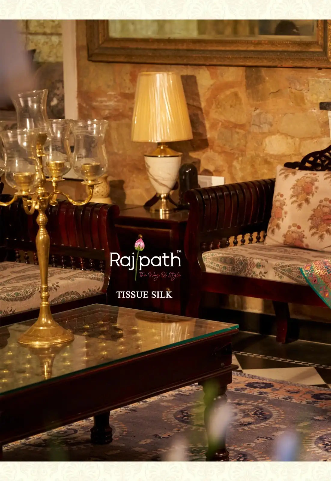 RajPath Fabrics Sarees Crafted From Tissue Silk Offer A Luxurious Blend Of Sheen And Lightweight Comfort
