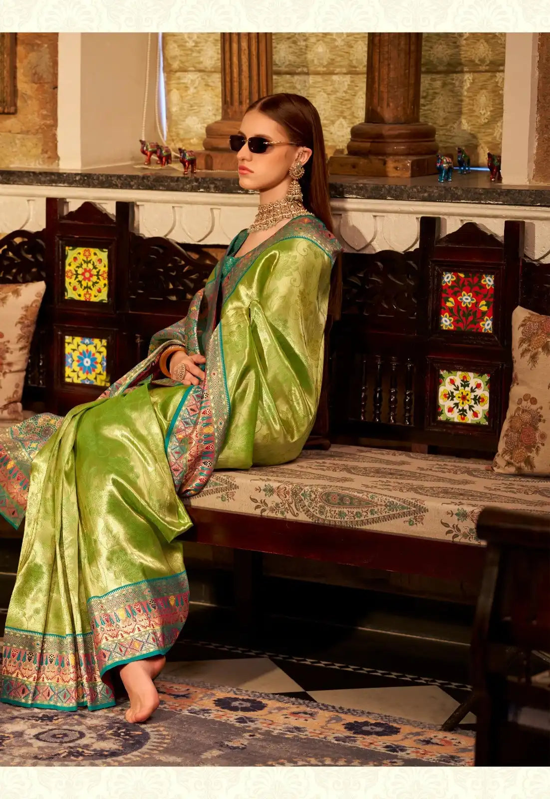 RajPath Fabrics Sarees Crafted From Tissue Silk Offer A Luxurious Blend Of Sheen And Lightweight Comfort