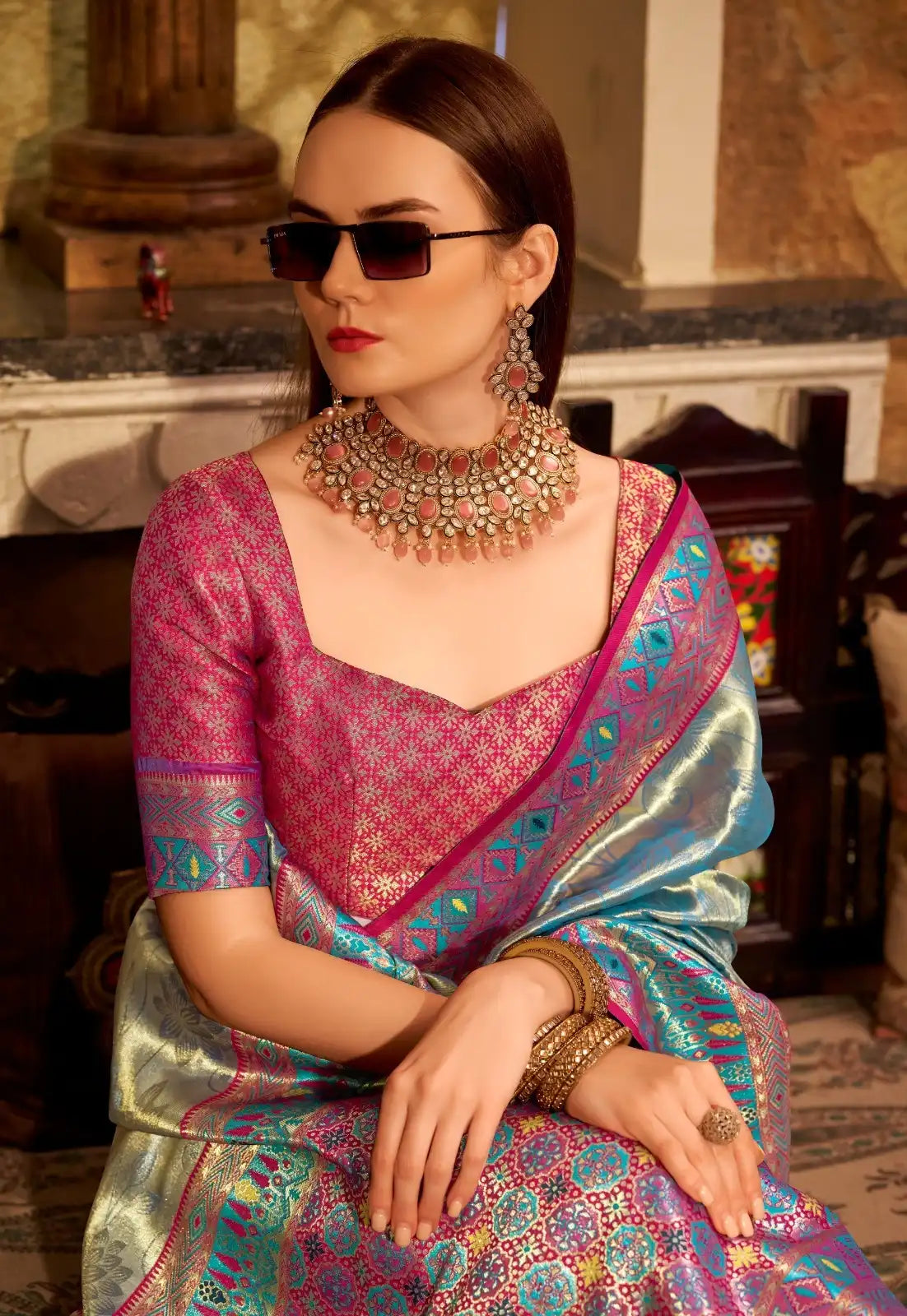 RajPath Fabrics Sarees Crafted From Tissue Silk Offer A Luxurious Blend Of Sheen And Lightweight Comfort