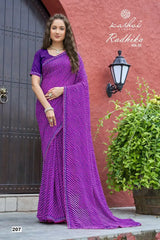 Kashvi Creation Presents A Sophisticated Saree Crafted From Mono Georgette Offering A Smooth And Elegant Drape