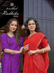 Kashvi Creation Presents A Sophisticated Saree Crafted From Mono Georgette Offering A Smooth And Elegant Drape