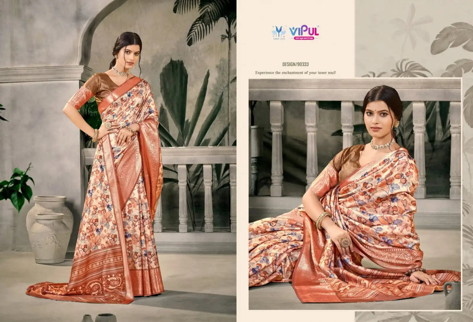 Vipul Sarees Crafted From Dola Silk Offer A Luxurious Blend Of Traditional Elegance And Superior Comfort