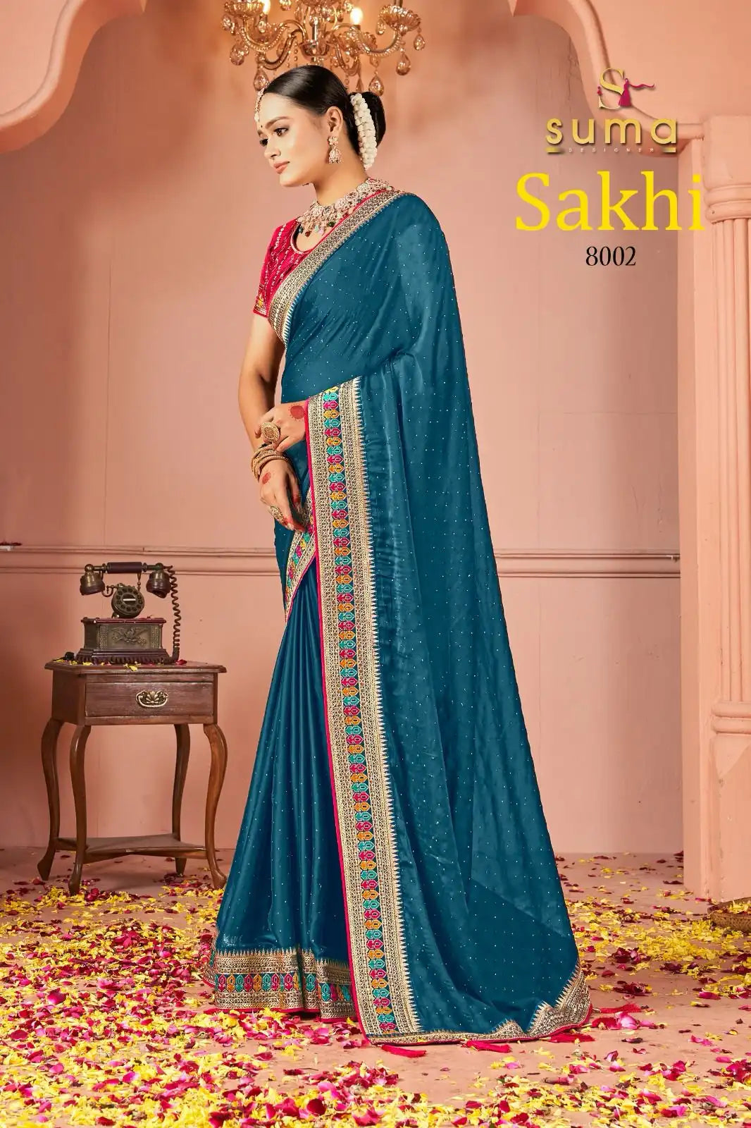 SUMA Designer Saree With Black Rangoli Showcases Exquisite Craftsmanship And Elegant Design