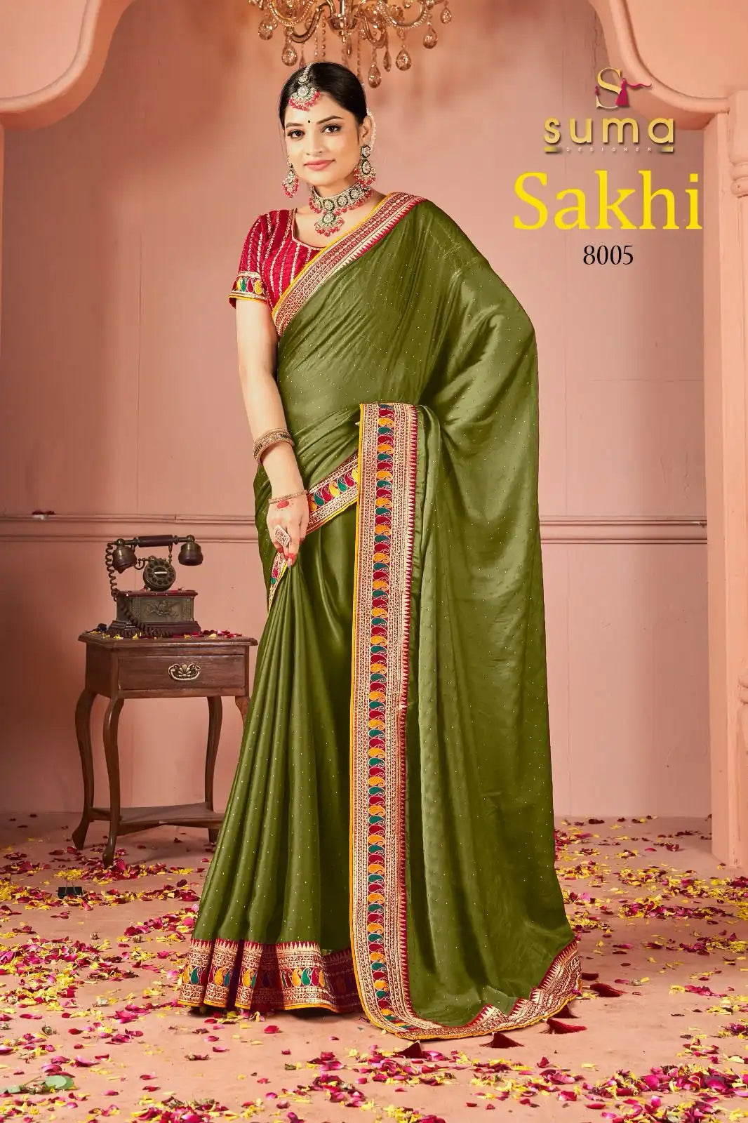 SUMA Designer Saree With Black Rangoli Showcases Exquisite Craftsmanship And Elegant Design