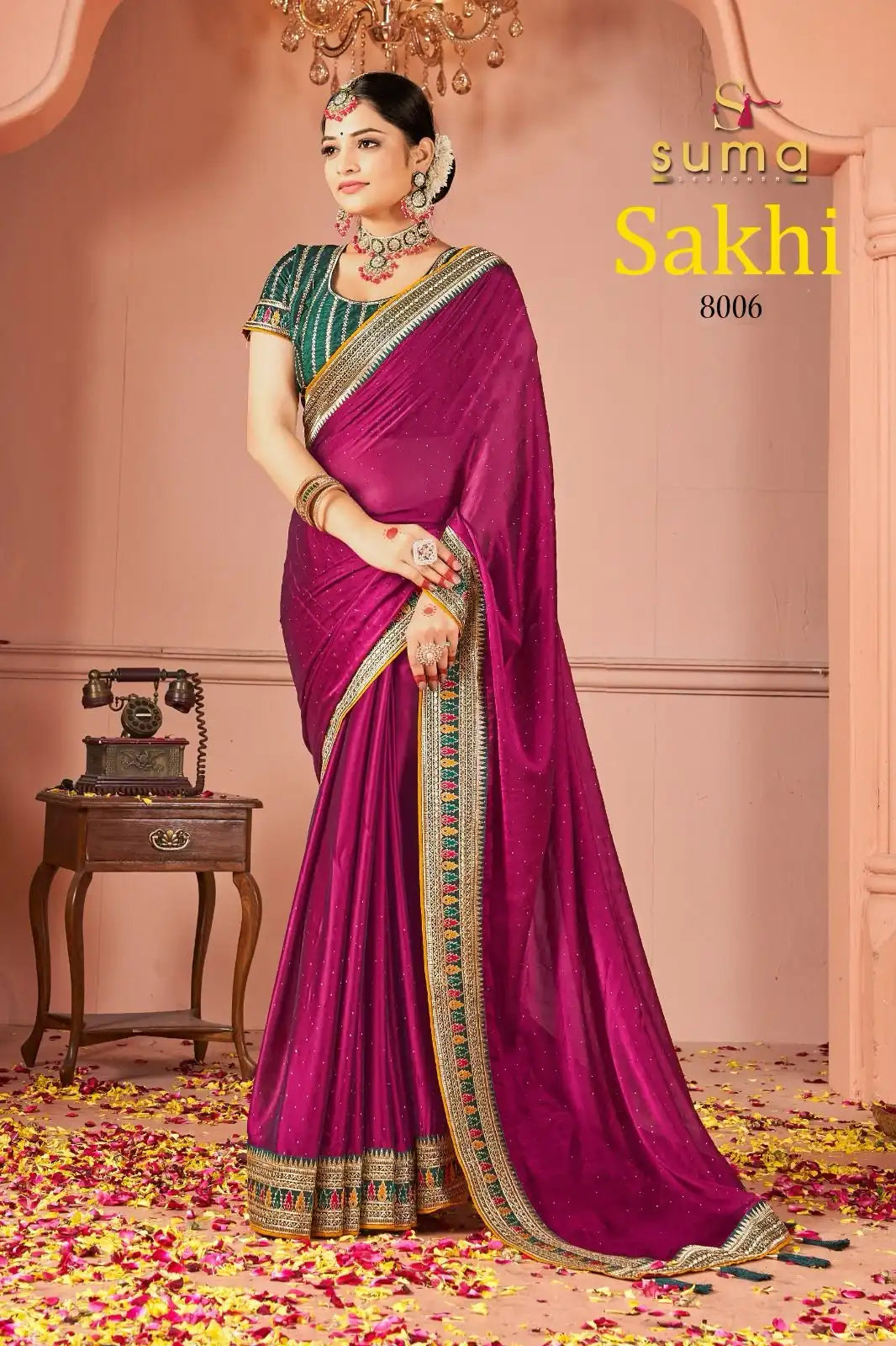 SUMA Designer Saree With Black Rangoli Showcases Exquisite Craftsmanship And Elegant Design