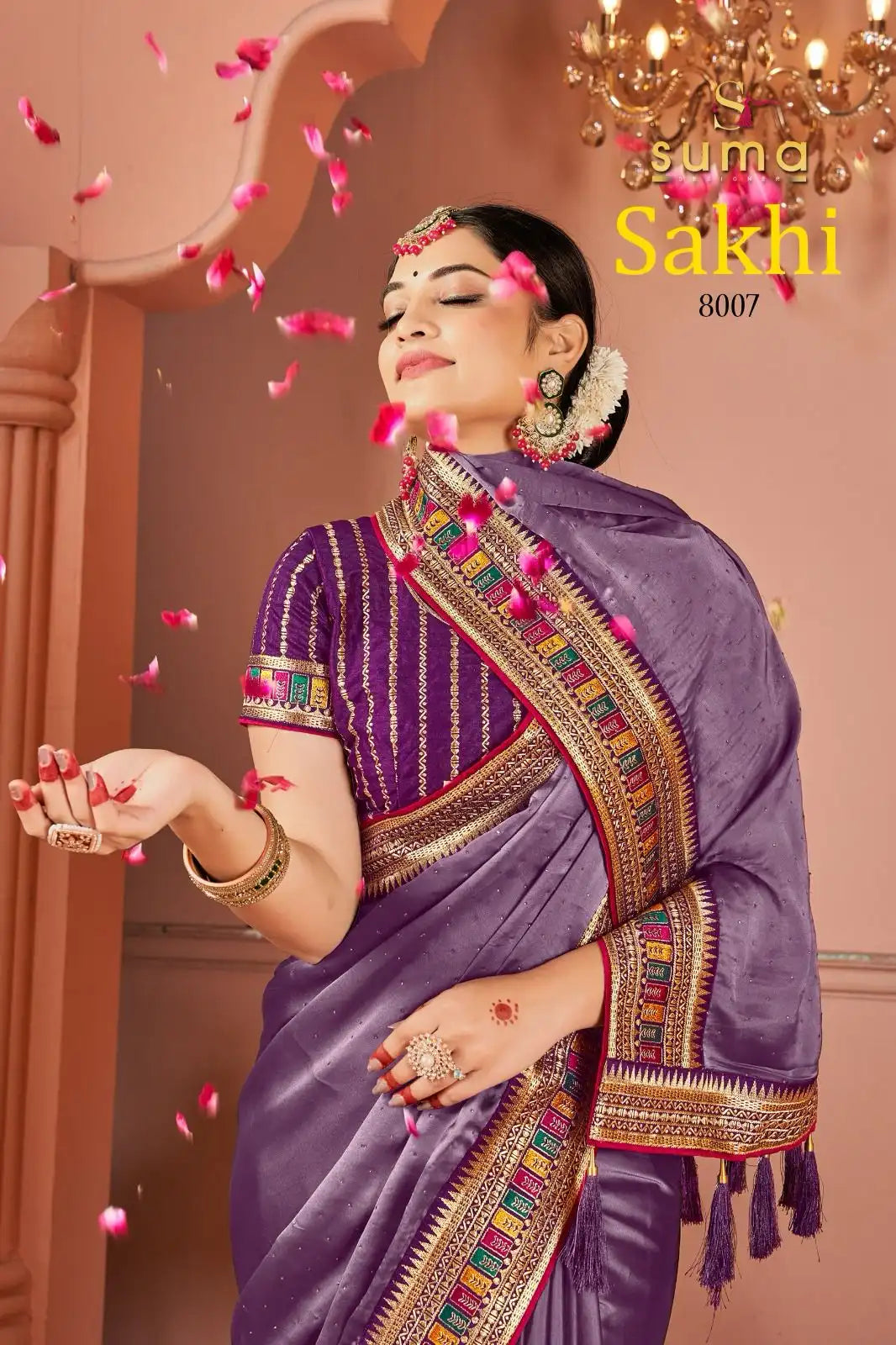 SUMA Designer Saree With Black Rangoli Showcases Exquisite Craftsmanship And Elegant Design