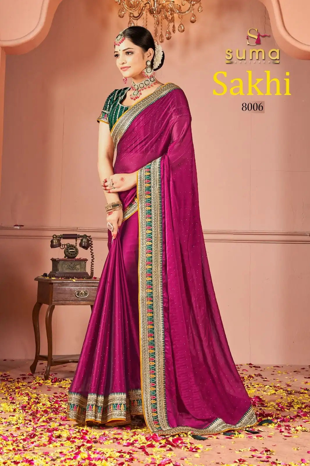 SUMA Designer Saree With Black Rangoli Showcases Exquisite Craftsmanship And Elegant Design