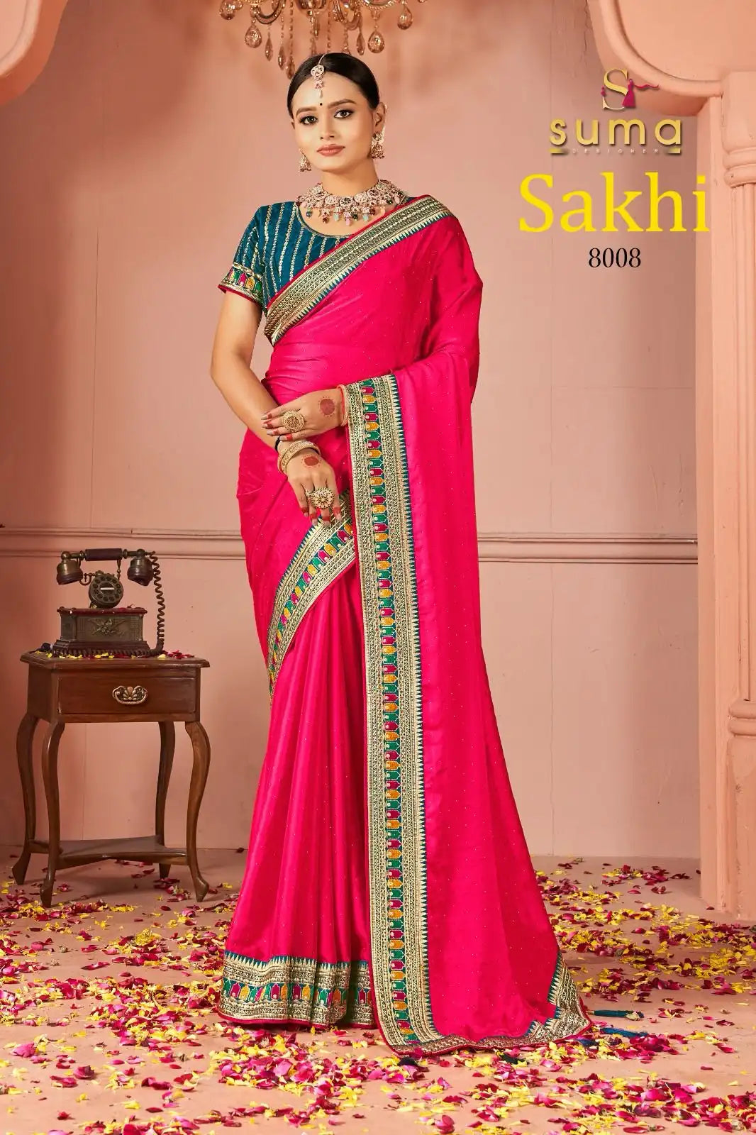 SUMA Designer Saree With Black Rangoli Showcases Exquisite Craftsmanship And Elegant Design