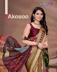 The Vipul Sareein Satin Silk Combines Traditional Craftsmanship With A Lustrous Smooth Fabric