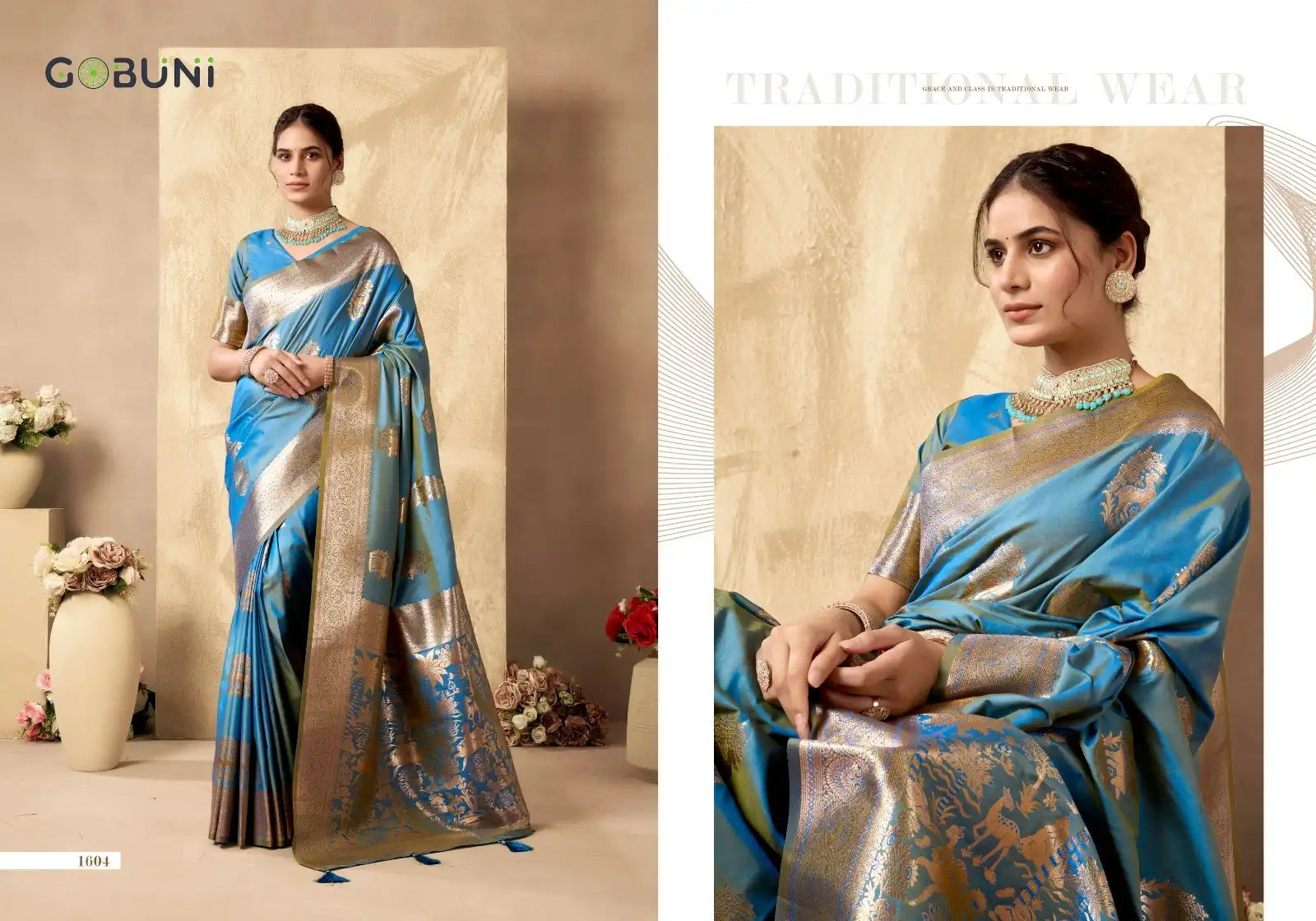 GOBUNI Sarees Showcase Exquisite Craftsmanship With Their Rich Pallu Silk Design Enhanced