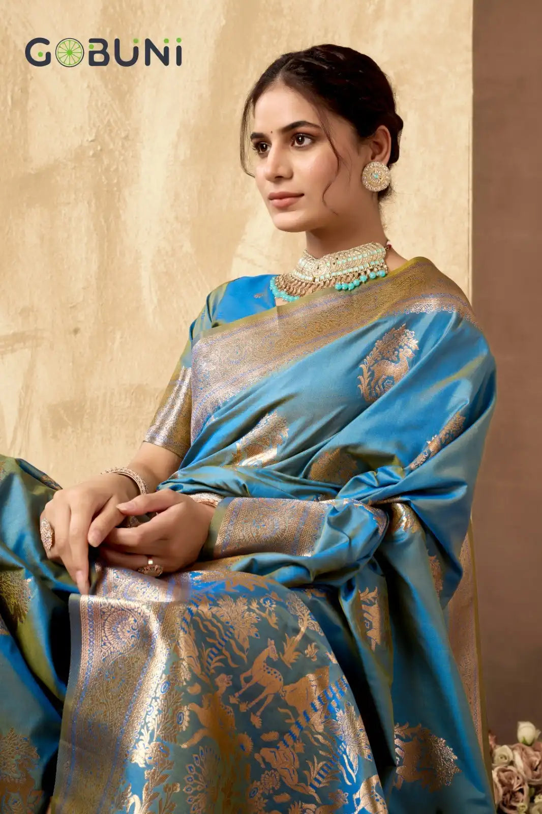 GOBUNI Sarees Showcase Exquisite Craftsmanship With Their Rich Pallu Silk Design Enhanced
